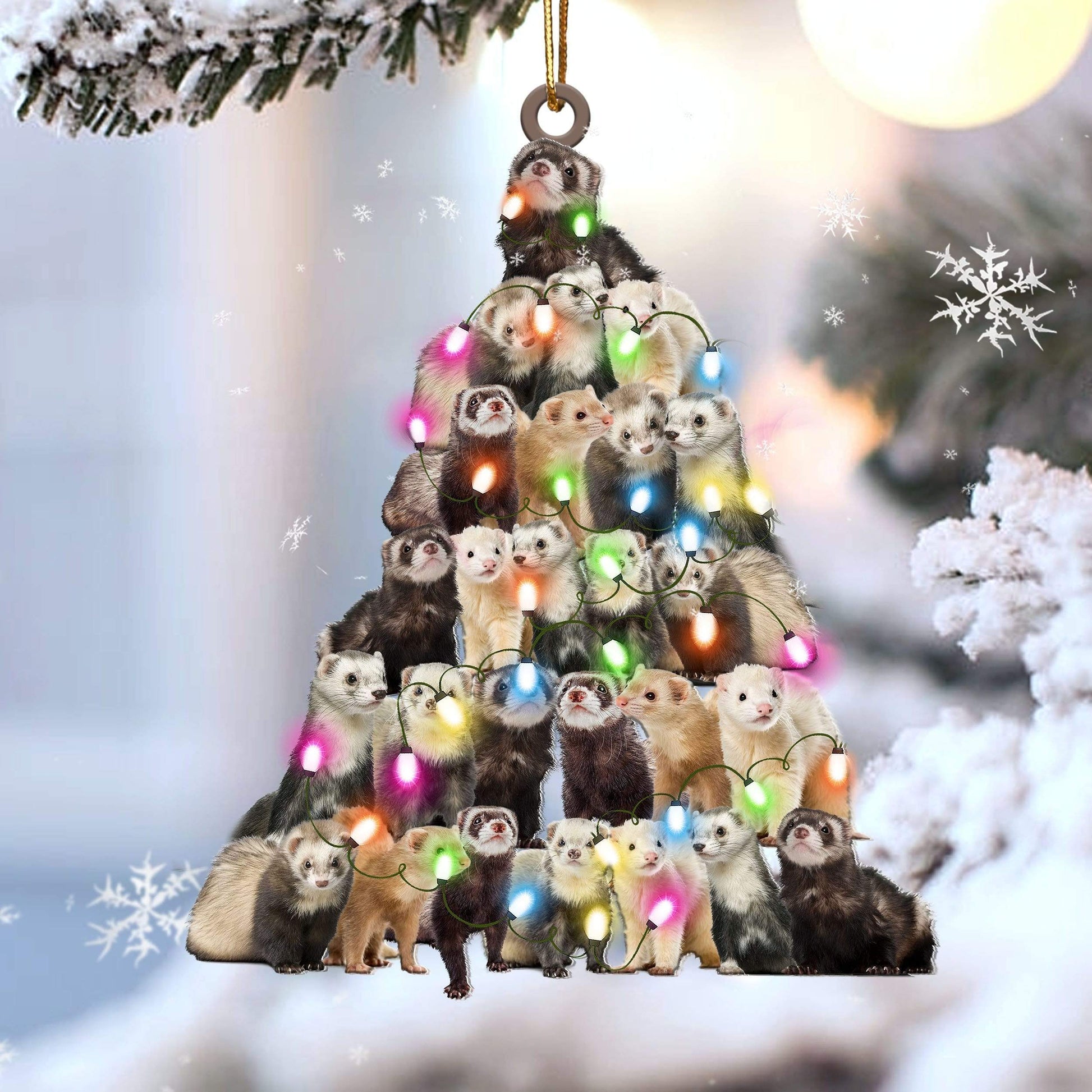 Ferret Lovely Tree Gift For Ferret Lover Gift For Ornament - Best gifts your whole family