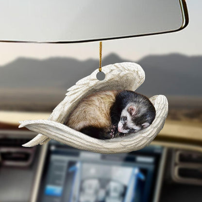 Ferret sleeping angel ferret lovers ornament - Best gifts your whole family