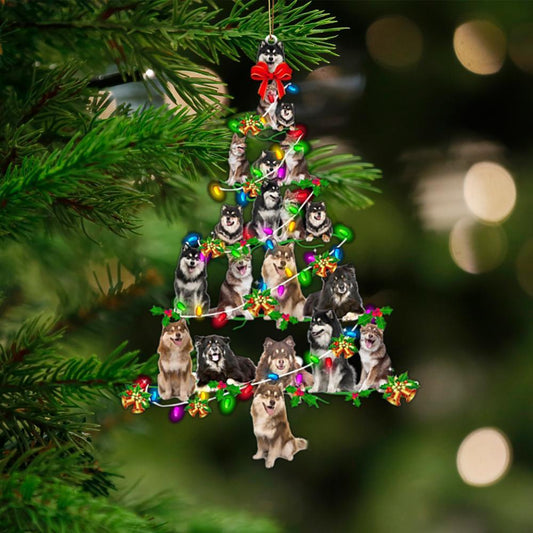 Finnish Lapphund-Christmas Tree Lights-Two Sided Ornament - Best gifts your whole family
