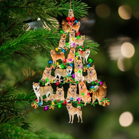 Finnish Spitz-Christmas Tree Lights-Two Sided Ornament - Best gifts your whole family