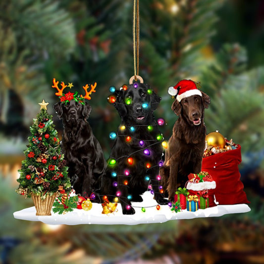 Flat Coated Retriever-Christmas Dog Friends Hanging Ornament - Best gifts your whole family