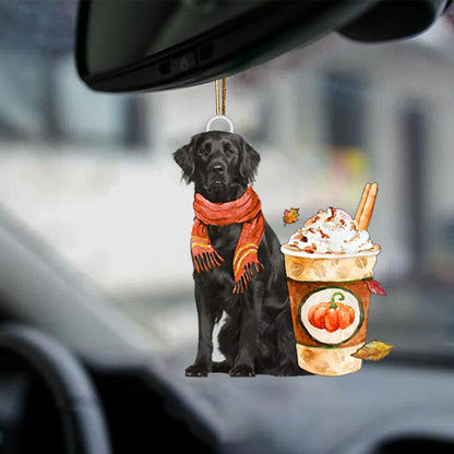Flat Coated Retriever-Pumpkin Spice Kinda-Two Sided Ornament - Best gifts your whole family
