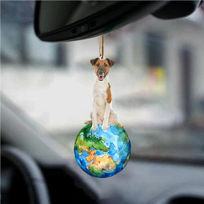 Fox Terrier-Around My Dog-Two Sided Ornament - Best gifts your whole family