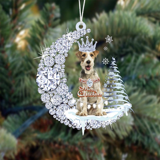 Fox Terrier Diamond Moon Merry Christmas Ornament Dog Ornaments - Best gifts your whole family