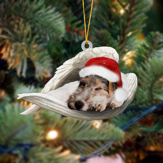 Fox Terrier Sleeping Angel Christmas Ornament Godmerc - Best gifts your whole family