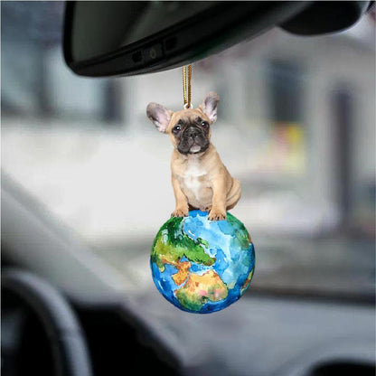 French Bulldog-Around My Dog-Two Sided Ornament - Best gifts your whole family