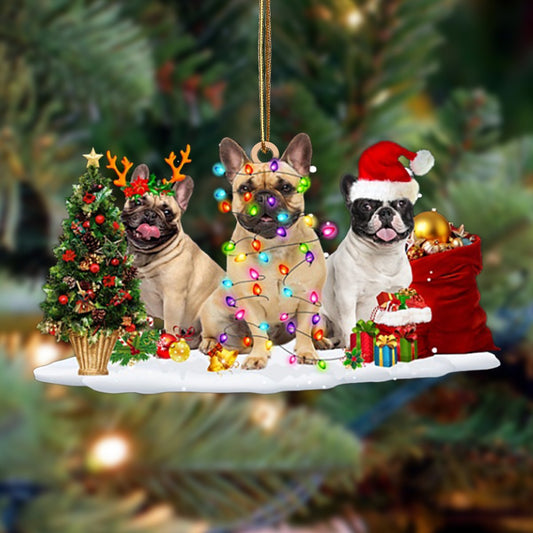 French Bulldog-Christmas Dog Friends Hanging Ornament - Best gifts your whole family
