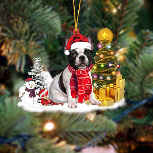 French Bulldog Christmas Ornament Christmas Tree Hanging Acrylic Ornament Gift - Best gifts your whole family