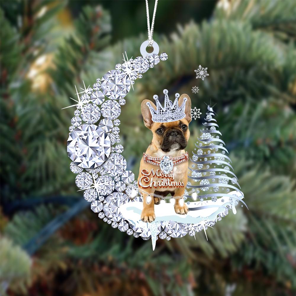 French Bulldog Diamond Moon Merry Christmas Ornament Christmas Gifts - Best gifts your whole family