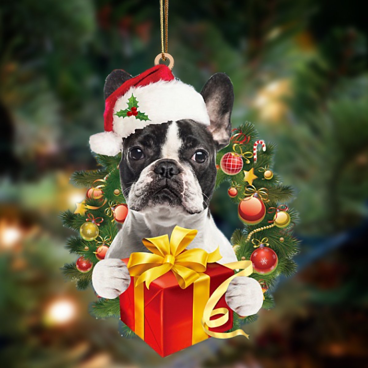 French Bulldog-Dogs Give Gifts Hanging Ornament - Best gifts your whole family