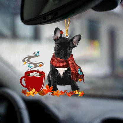 French Bulldog-Fall Chocolate-Two Sided Ornament - Best gifts your whole family