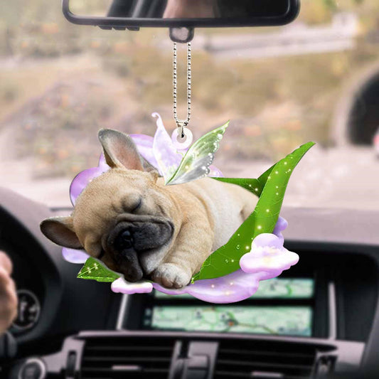 French Bulldog-Sleep On Fallen Leaves-Two Sided Ornament - Best gifts your whole family