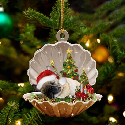 French Bulldog-Sleeping Pearl In Christmas Two Sided Ornament - Best gifts your whole family