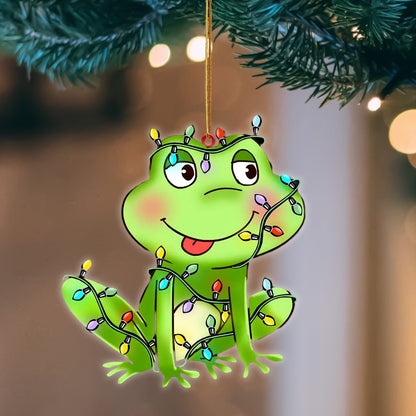 Frog Christmas Light Hanging Ornament Christmas Tree Ornament Godmerc - Best gifts your whole family