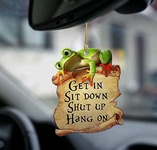 Frog Get In Frog Lover Two Sided Ornament Frog Car Ornaments - Best gifts your whole family
