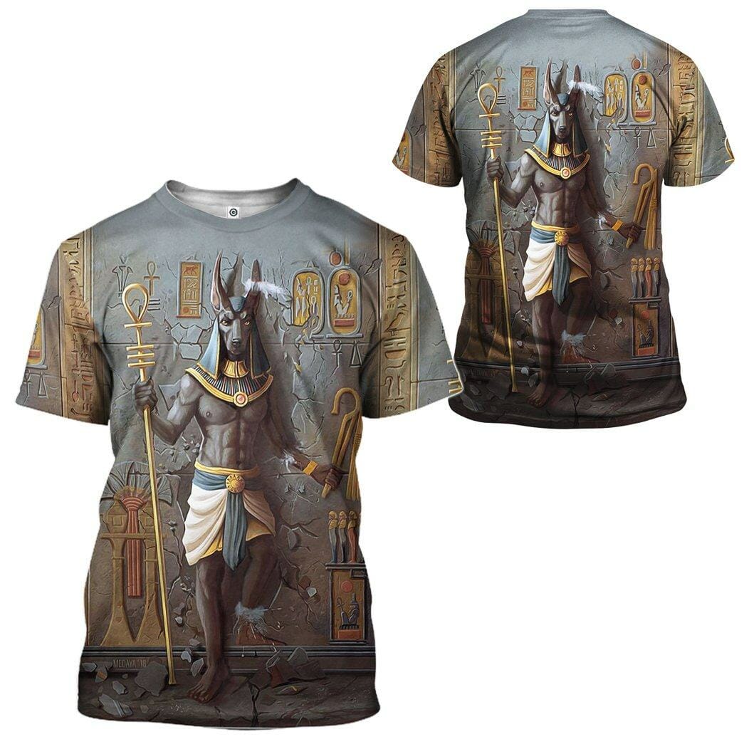 3D Ancient Egyptian Anubis Custom Tshirt Hoodie Apparel