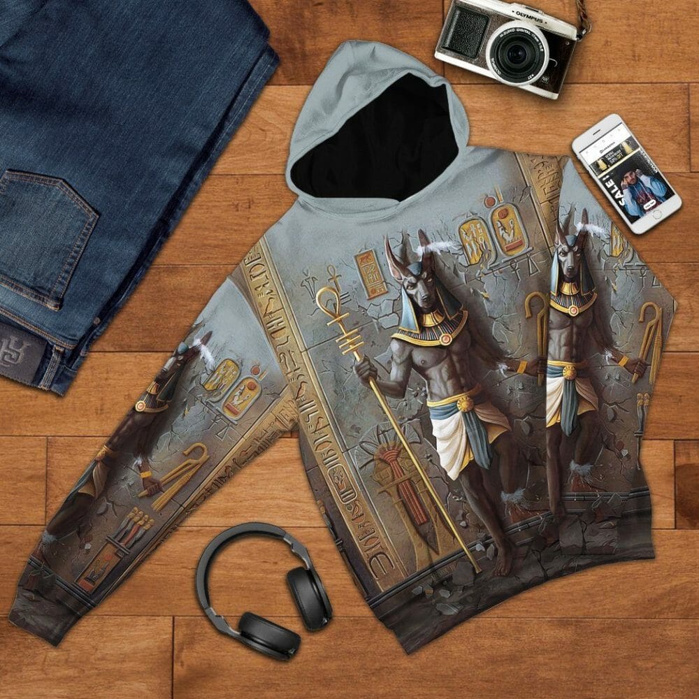 3D Ancient Egyptian Anubis Custom Tshirt Hoodie Apparel