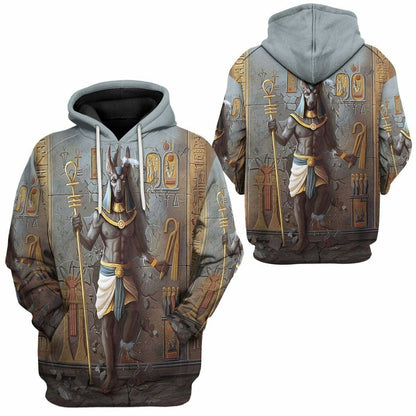 3D Ancient Egyptian Anubis Custom Tshirt Hoodie Apparel