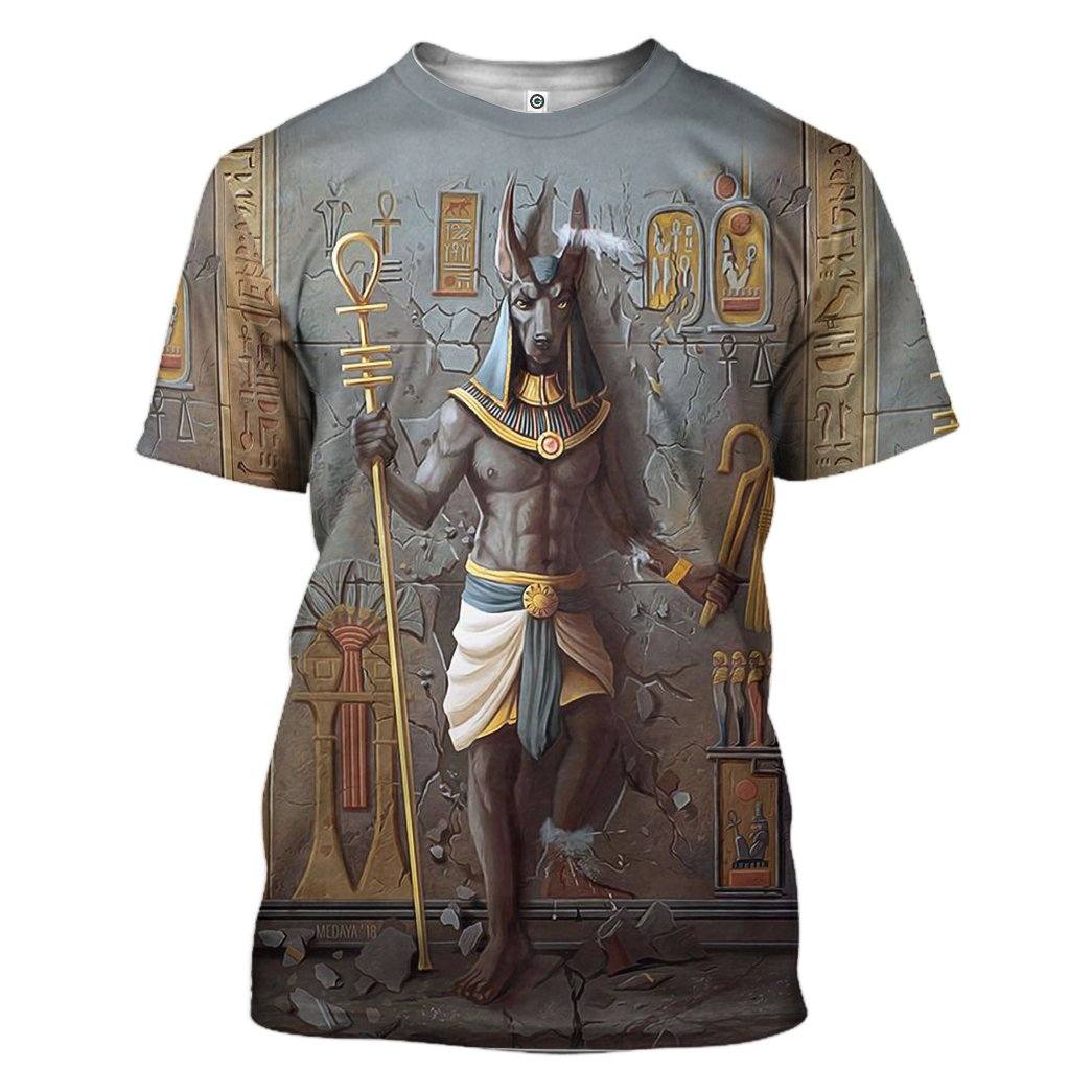 3D Ancient Egyptian Anubis Custom Tshirt Hoodie Apparel