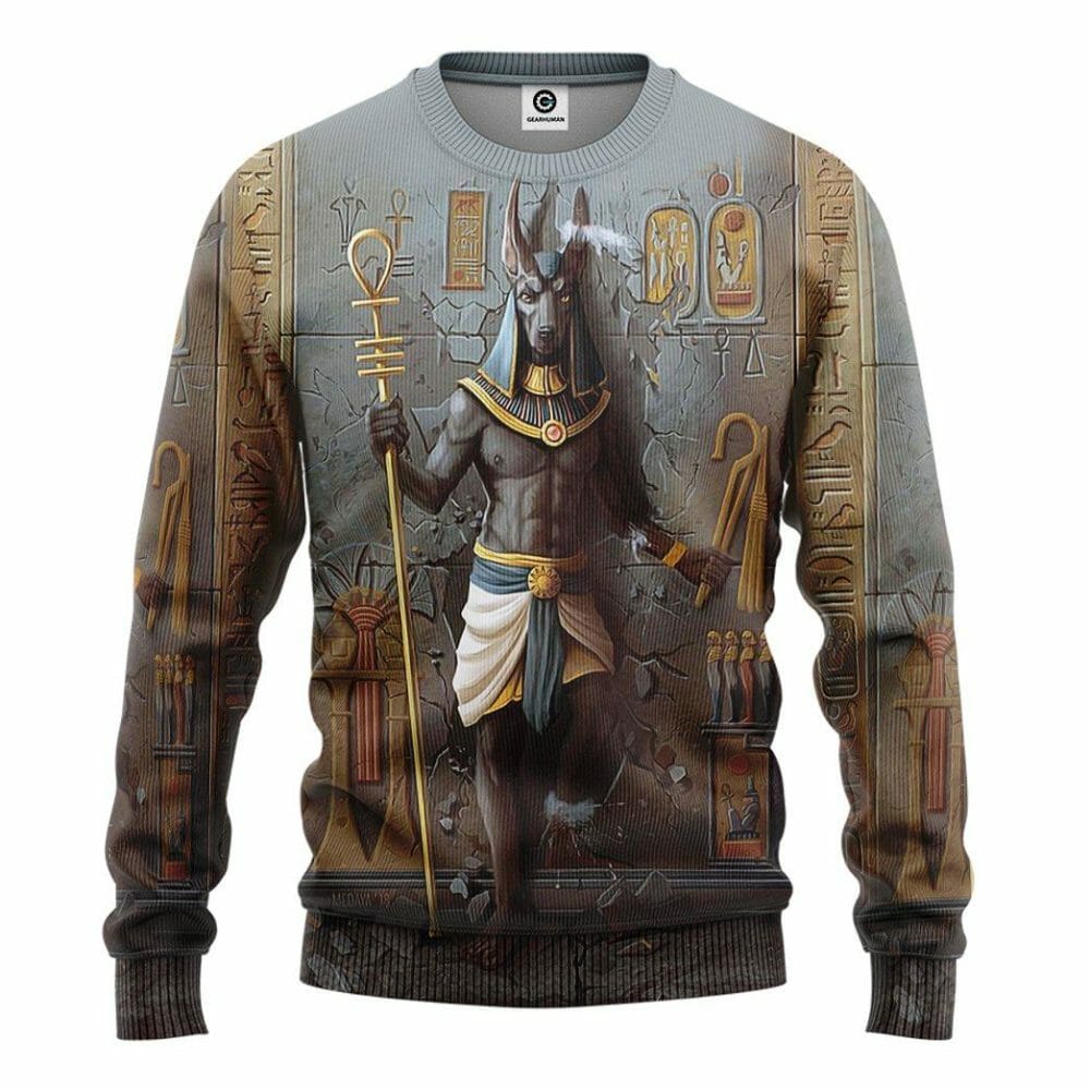 3D Ancient Egyptian Anubis Custom Tshirt Hoodie Apparel