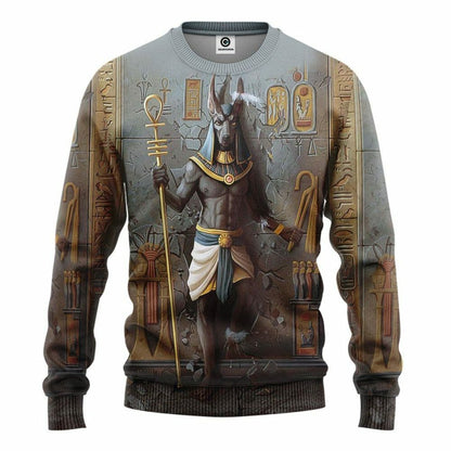 3D Ancient Egyptian Anubis Custom Tshirt Hoodie Apparel