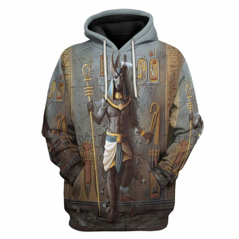 3D Ancient Egyptian Anubis Custom Tshirt Hoodie Apparel
