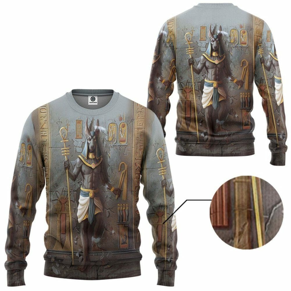 3D Ancient Egyptian Anubis Custom Tshirt Hoodie Apparel