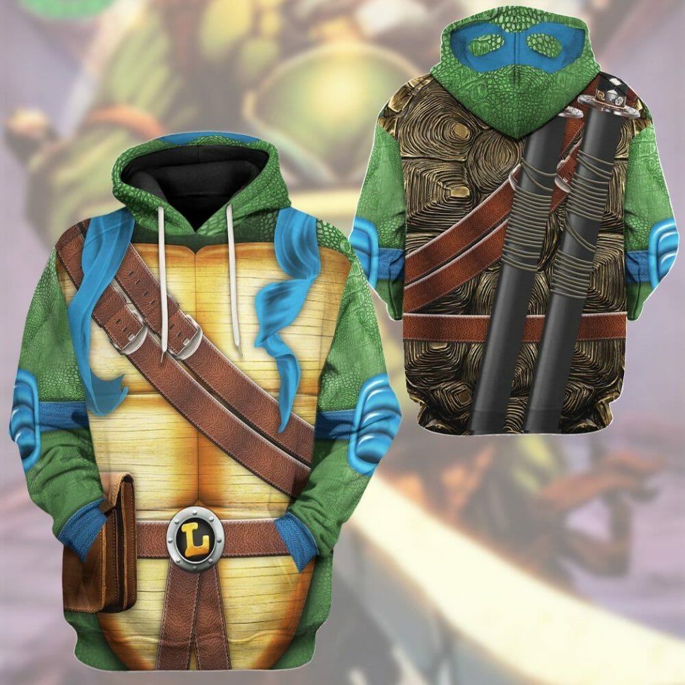 3D Leonardo TMNT Leo Cosplay Custom Tshirt Hoodie Apparel