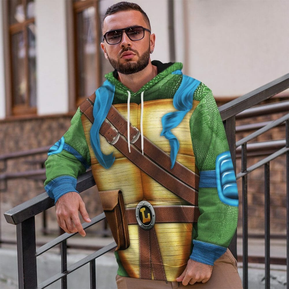 3D Leonardo TMNT Leo Cosplay Custom Tshirt Hoodie Apparel
