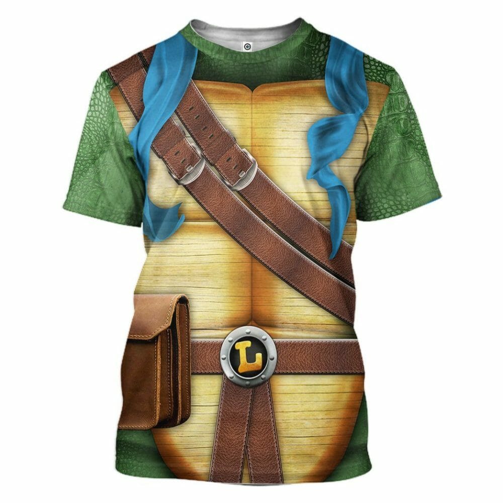 3D Leonardo TMNT Leo Cosplay Custom Tshirt Hoodie Apparel