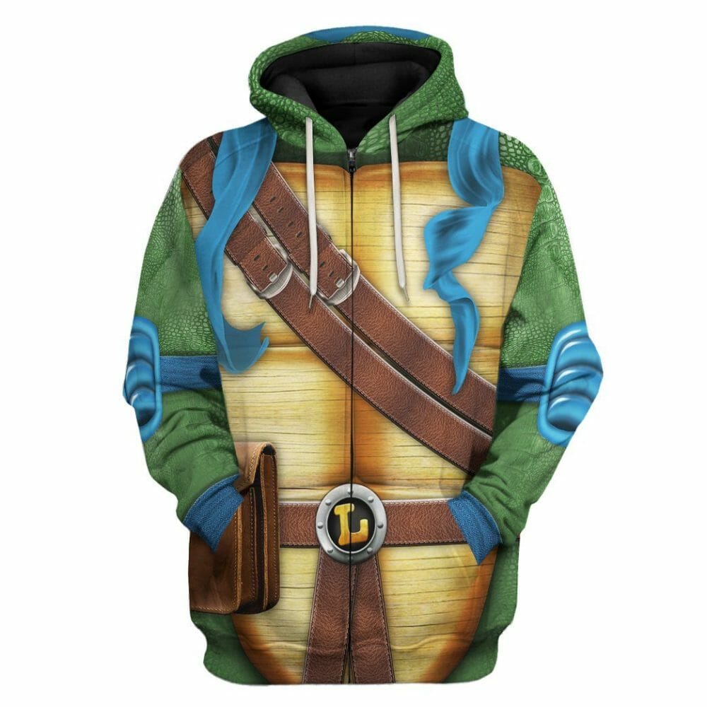3D Leonardo TMNT Leo Cosplay Custom Tshirt Hoodie Apparel