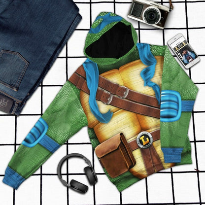 3D Leonardo TMNT Leo Cosplay Custom Tshirt Hoodie Apparel