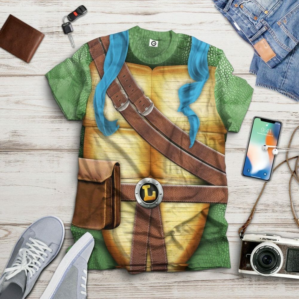 3D Leonardo TMNT Leo Cosplay Custom Tshirt Hoodie Apparel