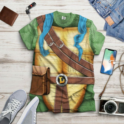 3D Leonardo TMNT Leo Cosplay Custom Tshirt Hoodie Apparel
