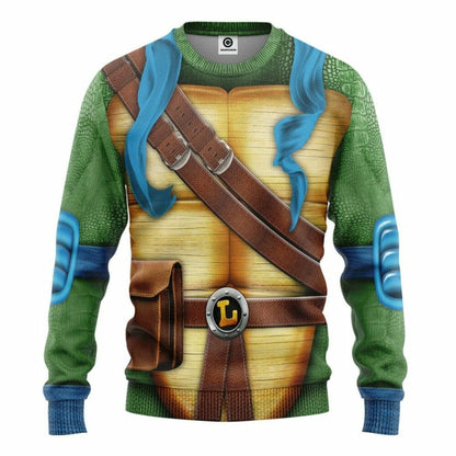 3D Leonardo TMNT Leo Cosplay Custom Tshirt Hoodie Apparel
