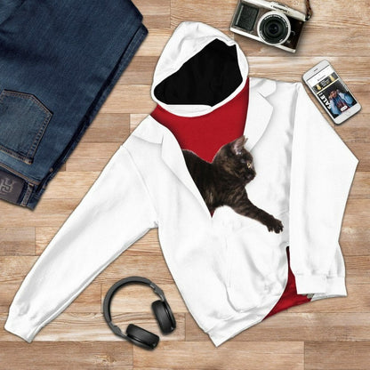 3D Love Black Cat Custom Tshirt Hoodie Apparel