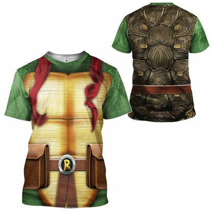 3D Raphael Raph TMNT Cosplay Custom Tshirt Hoodie Apparel