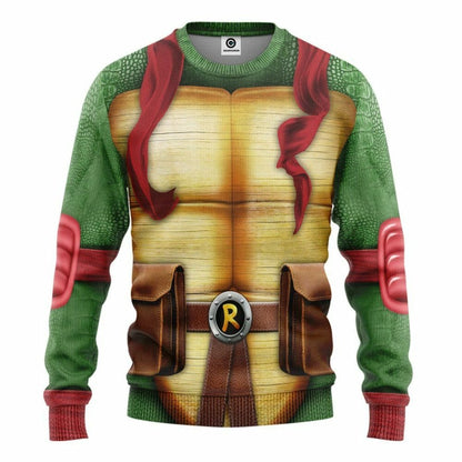 3D Raphael Raph TMNT Cosplay Custom Tshirt Hoodie Apparel