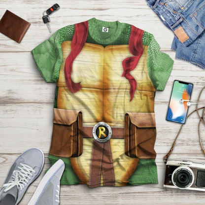 3D Raphael Raph TMNT Cosplay Custom Tshirt Hoodie Apparel
