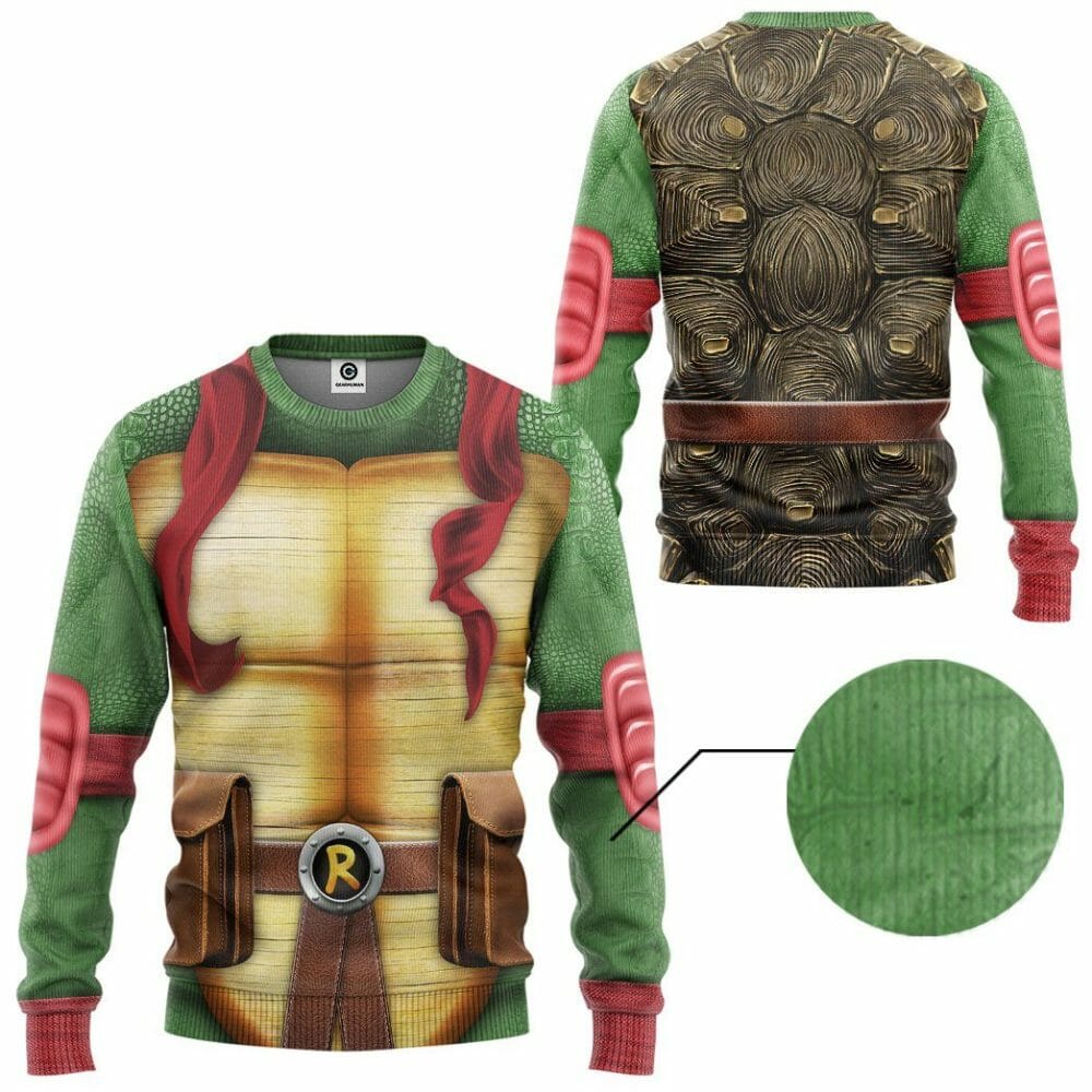 3D Raphael Raph TMNT Cosplay Custom Tshirt Hoodie Apparel