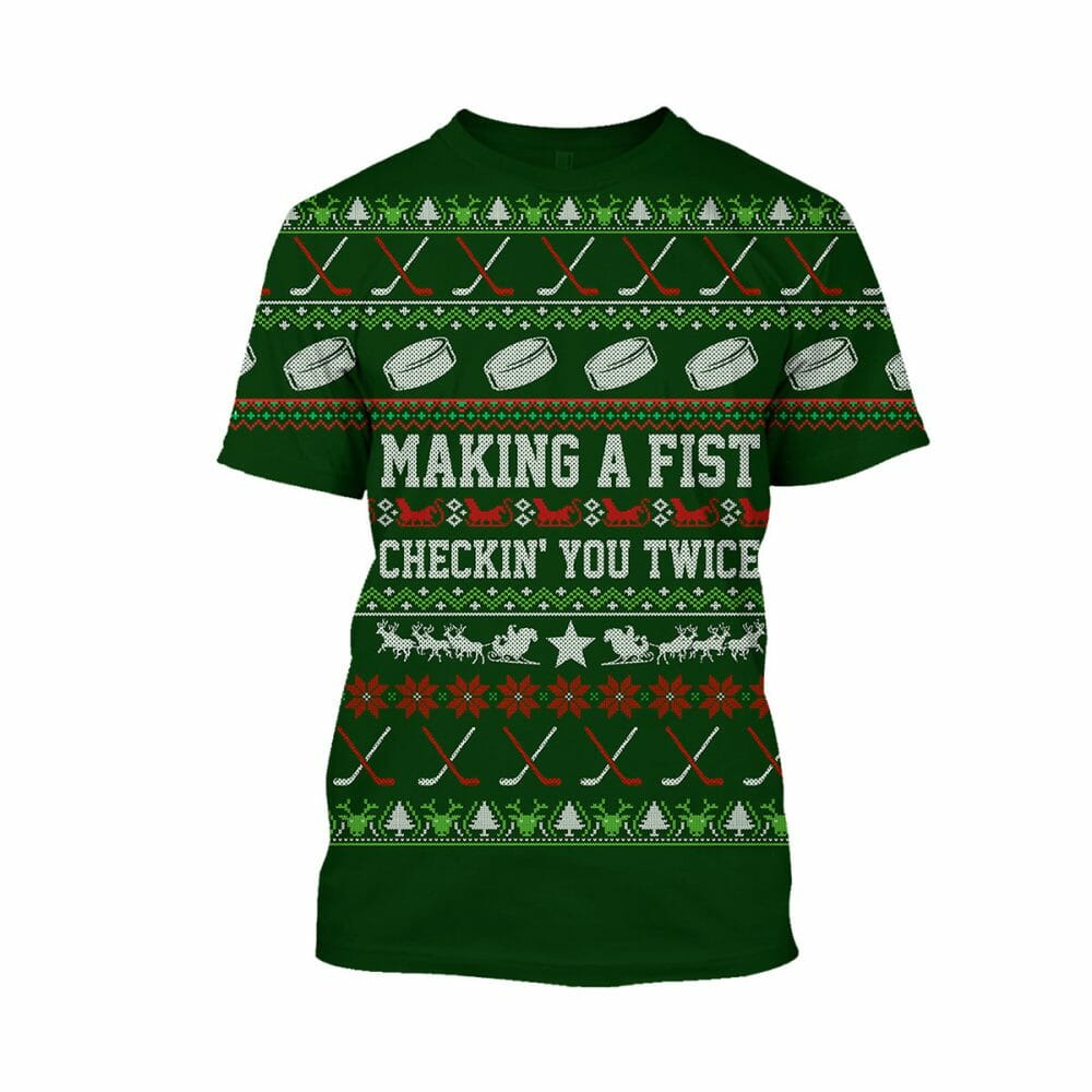  Hockey Christmas - 3D All Over Printed Shirt Tshirt Hoodie Apparel