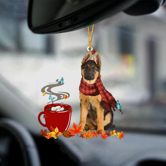 German Shepherd 1-Fall Chocolate-Two Sided Ornament - Best gifts your whole family