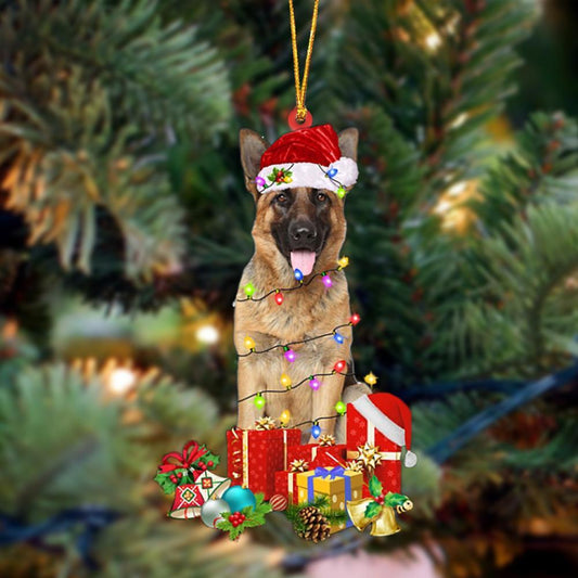 German Shepherd 2-Dog Be Christmas Tree Hanging Ornament - Best gifts your whole family
