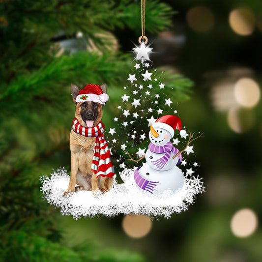 German Shepherd 2-Star Tree Hanging Ornament - Best gifts your whole family