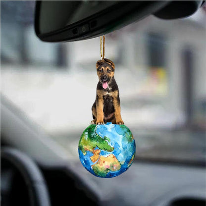 German Shepherd-Around My Dog-Two Sided Ornament - Best gifts your whole family