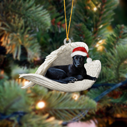 German Shepherd (Black) Sleeping Angel Christmas Ornament Godmerc - Best gifts your whole family