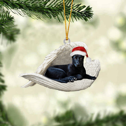German Shepherd (Black) Sleeping Angel Christmas Ornament Godmerc - Best gifts your whole family