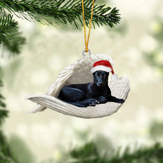 German Shepherd (Black) Sleeping Angel Christmas Ornament Godmerc - Best gifts your whole family