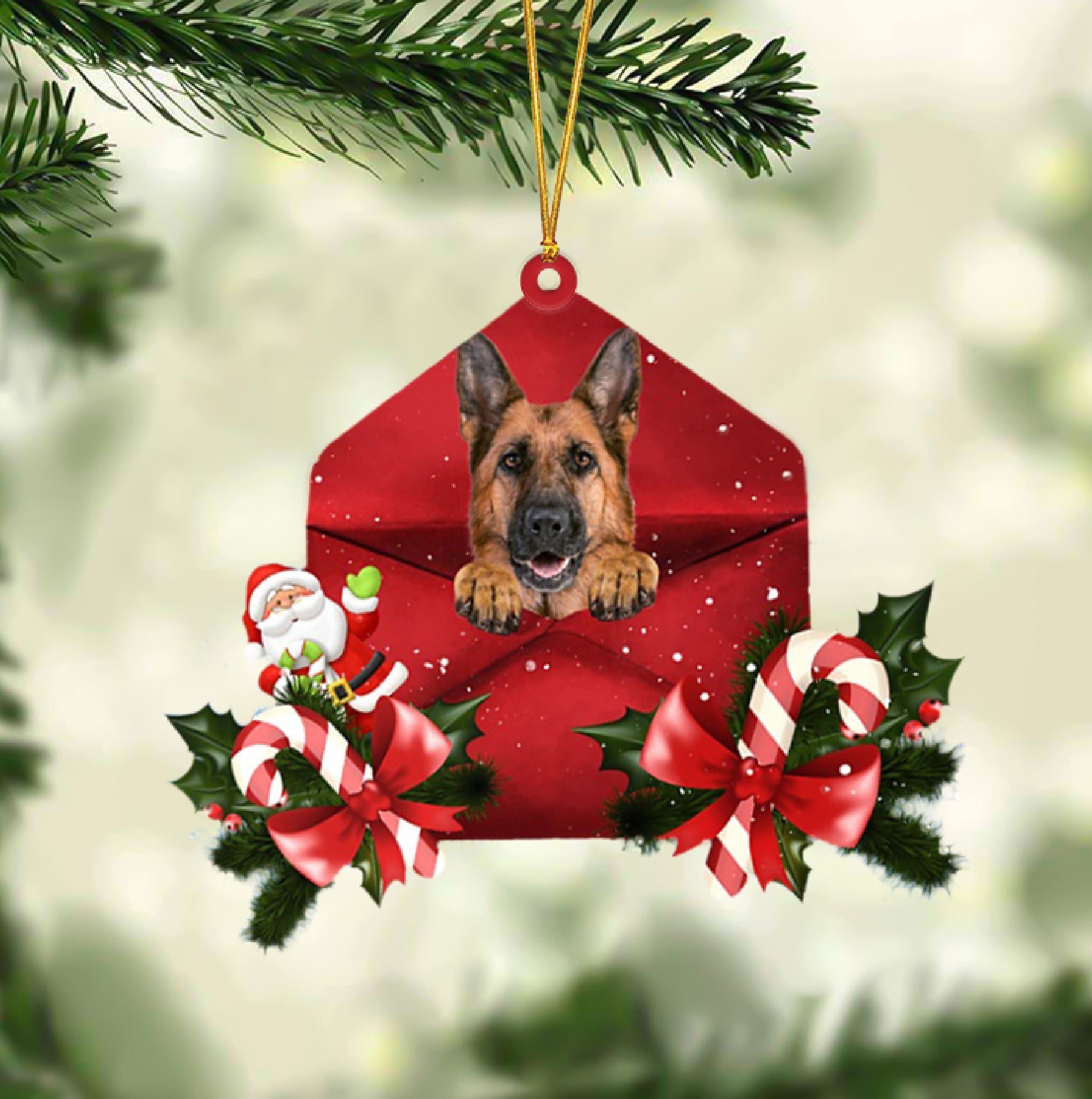 German Shepherd Christmas Letter Ornament Dog Christmas Decoration - Best gifts your whole family