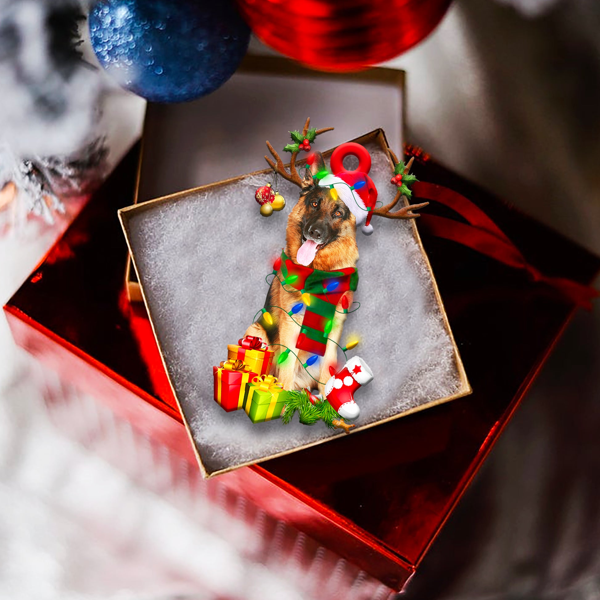 German Shepherd Christmas Shape Ornamentb - Best gifts your whole family